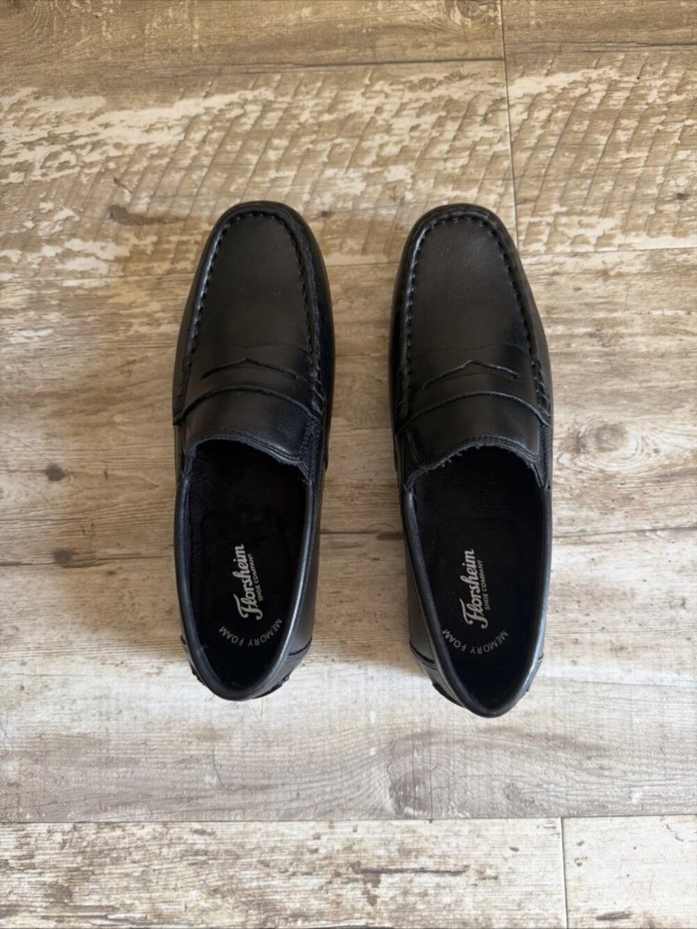 FLORSHEIM Jasper Driver Leather Slip On Black Dress Penny Loafer Youth 5M - Picture 6 of 8